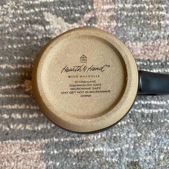 Hearth & Hand black matte X design Coffee Stoneware Mug - Picture 5 of 8